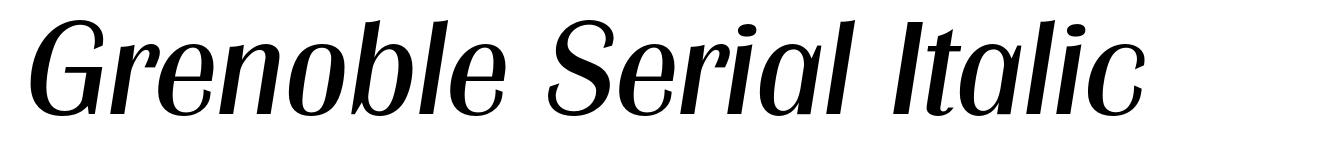 Grenoble Serial Italic